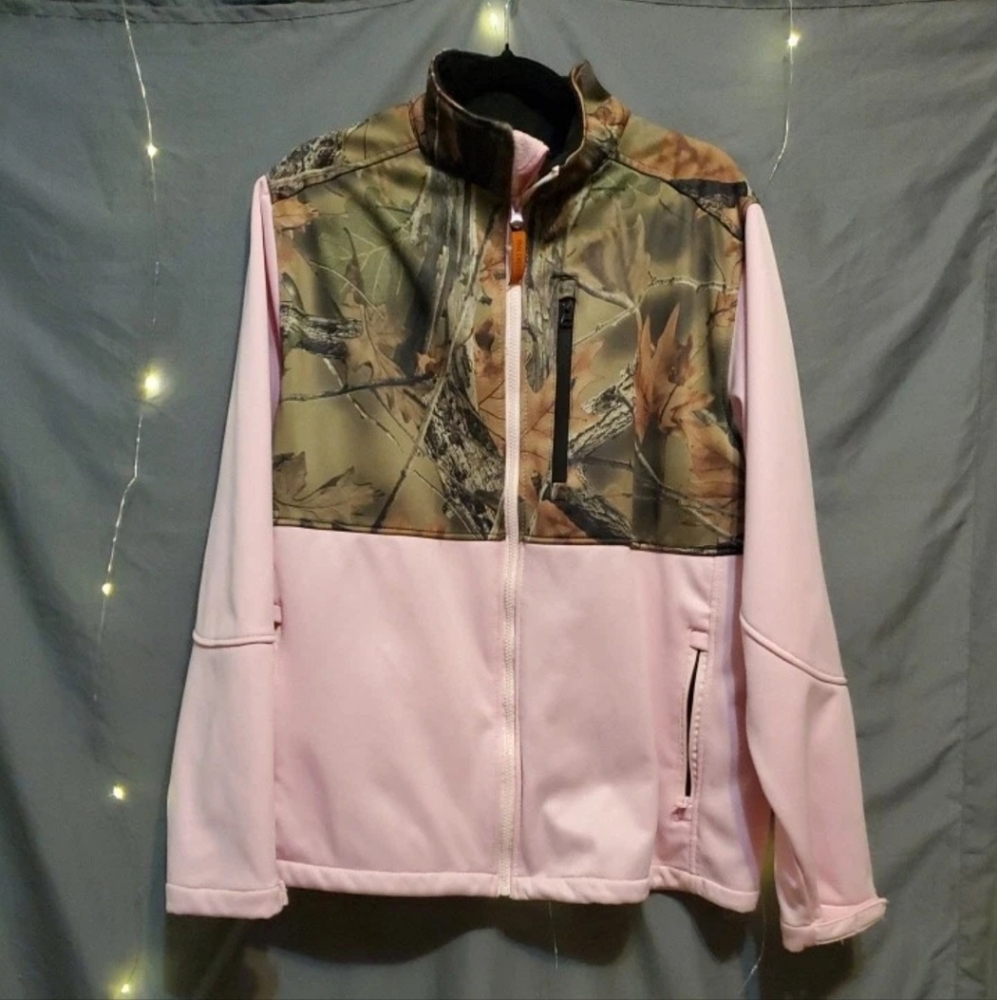 Trail Crest Ladies Pink Camouflage Jacket Size Xl